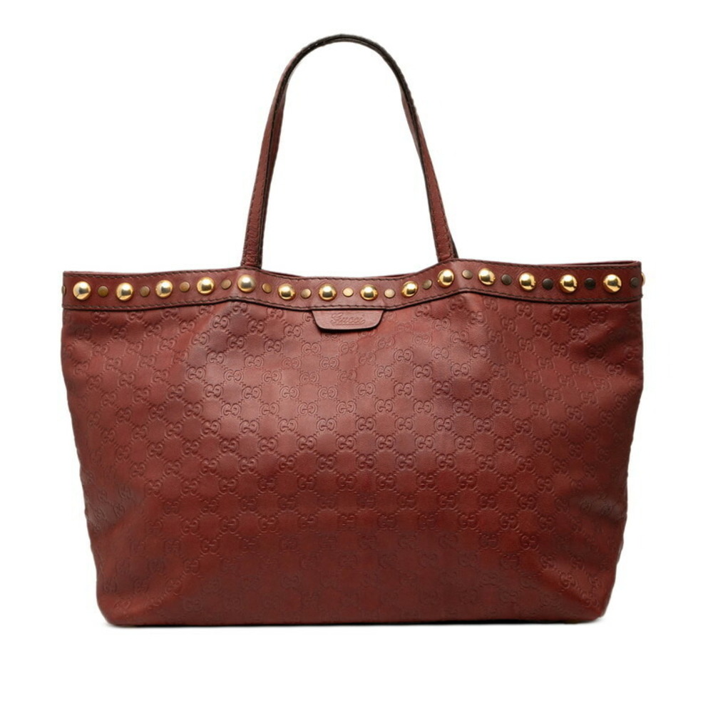 Gucci Tote Bag ssima Red Leather - Picture 2 of 6